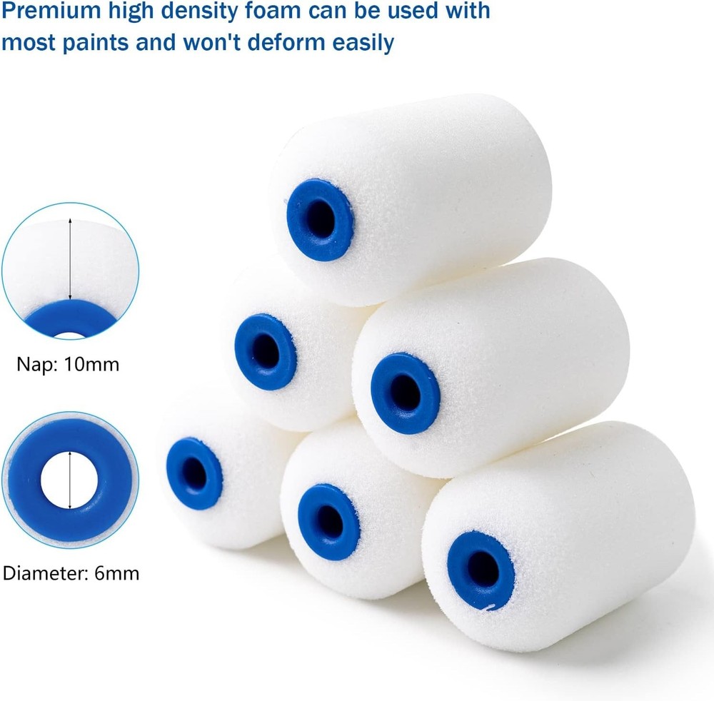 Mini 2 Inch Paint Roller Set with Tray & Liners - Effortless Painting Solution