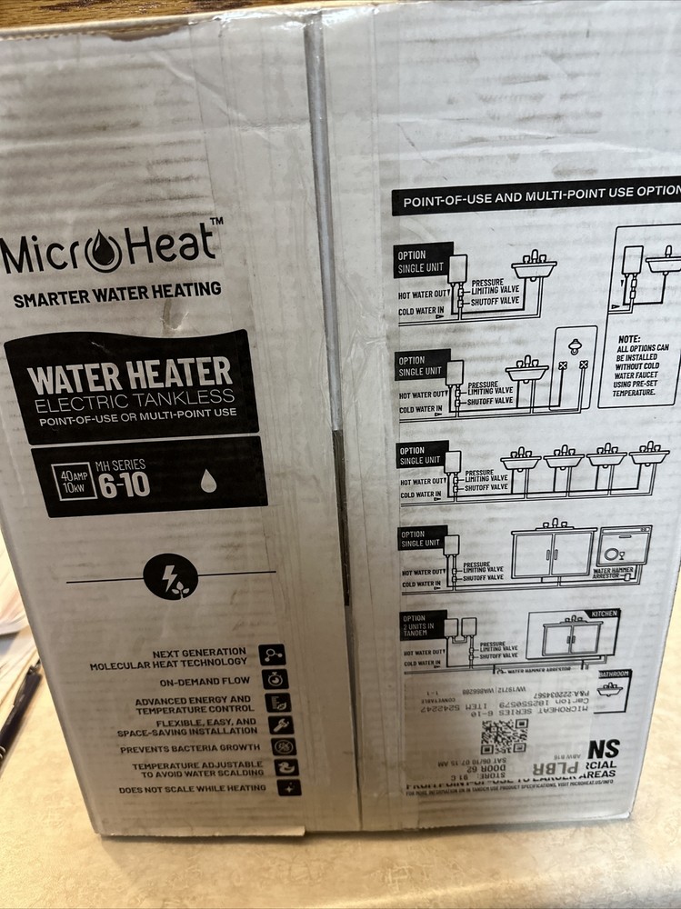 JVIS Micro-Heat MH SERIES 6-10 Smart Tankless Electric Water Heater 240V 40A