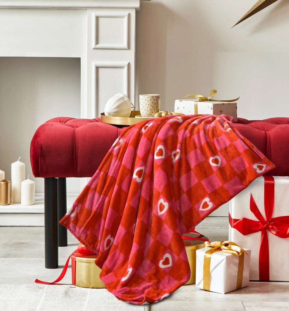 Valentines Day Oversize Plush Throw Blanket