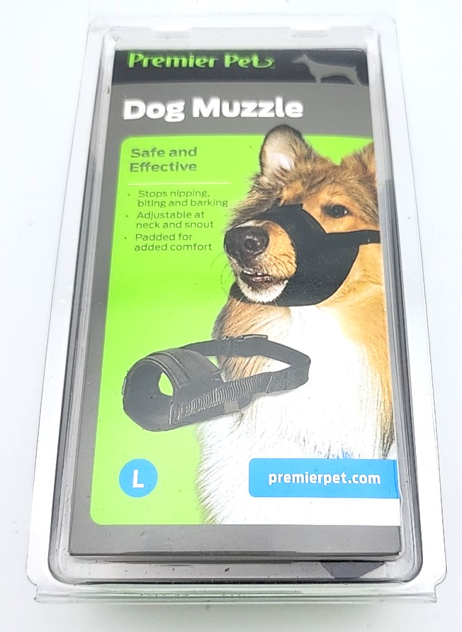 Premier Pet Dog Muzzle – Large Size – Padded Nylon – Adjustable – New