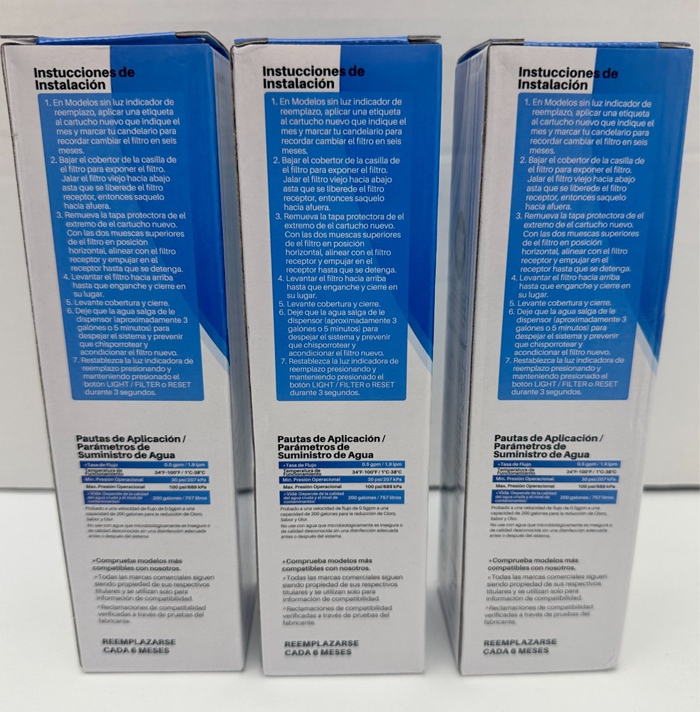 x3 IcePure Replacement Filter RWF1200A For Refrigerator Water Filter RWF1200A-S