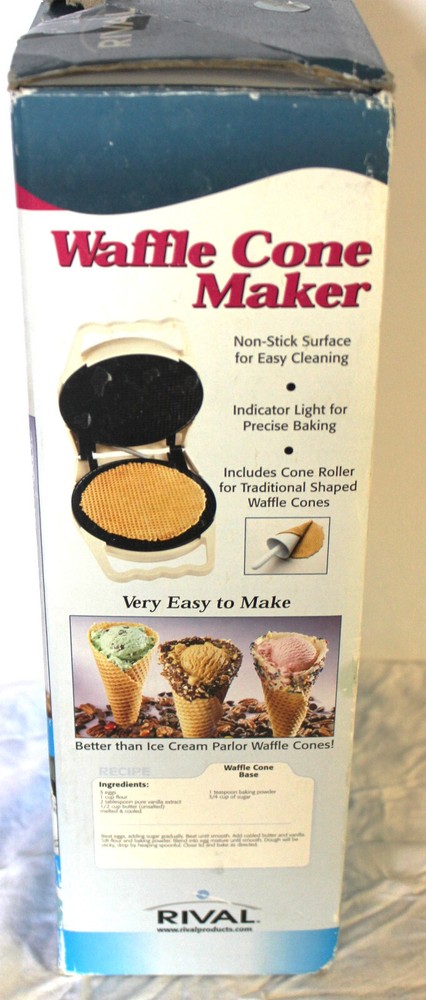 Rival Waffle Ice Cream Cone Maker Model WC800