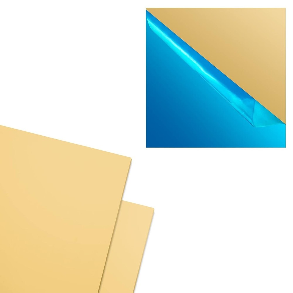 Brass Plates 6" x 6" - 2 Pcs, Scratch-Free, Easy Customization