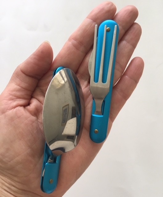 Multifunctional Camping Eating Utensils Fork  Spoon Bottle Can Opener Set