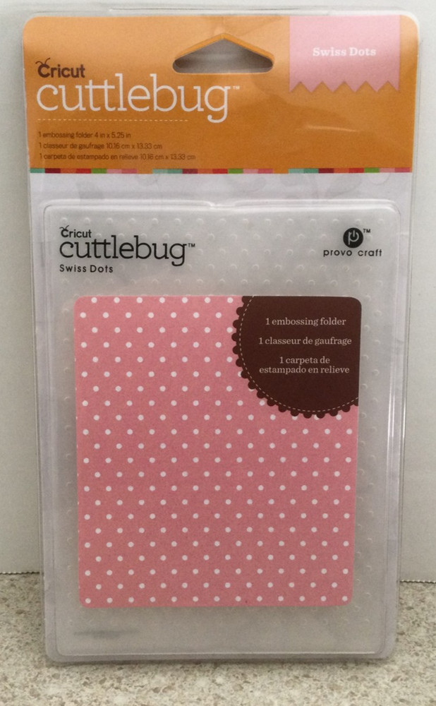 CUTTLEBUG  Provo Craft Swiss Dots A2 Embossing Folder 37-1604