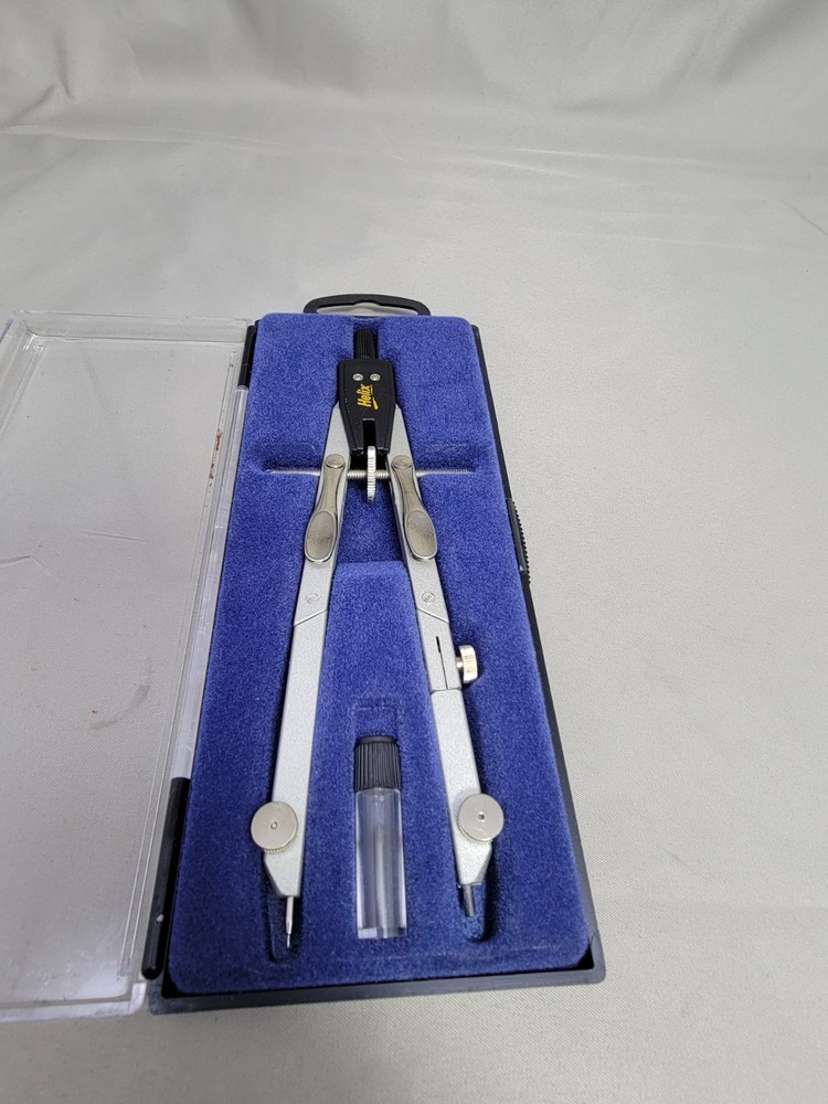 Helix Compass Drafting Drawing Precision Tool with Case. Pre-owned