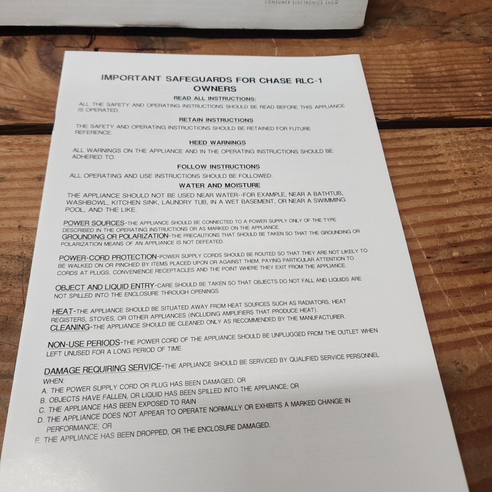 NEW RLC-1 Chase Technologies Remote Linear Control