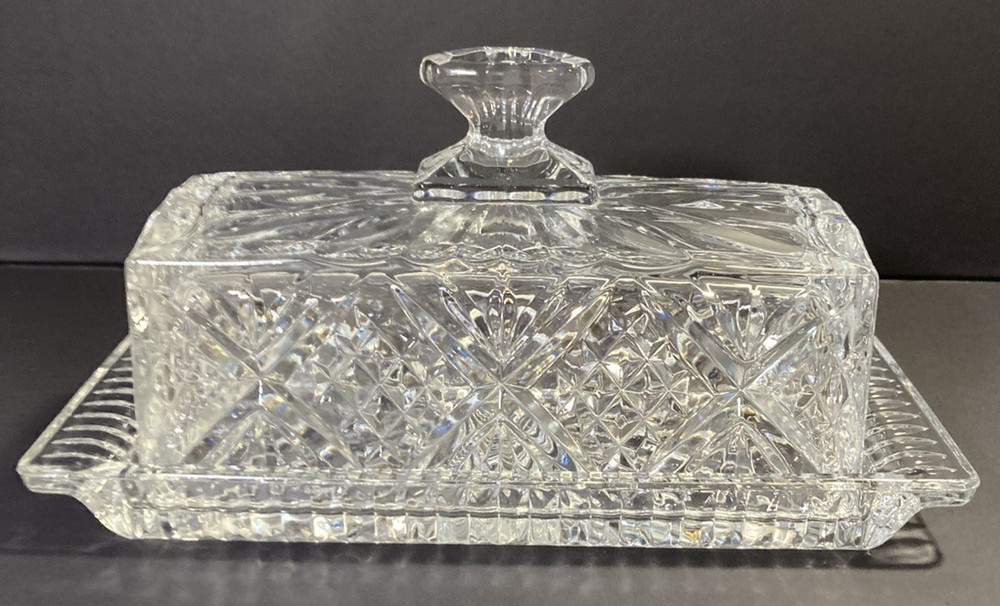 Godinger Dublin Crystal Covered Butter Dish