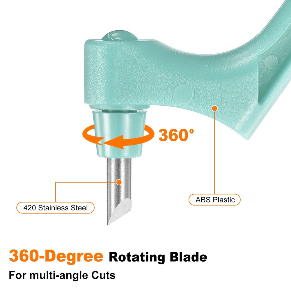 Craft Cutting Tools 30 Degree Blades 360° Rotating Blade, Light Blue