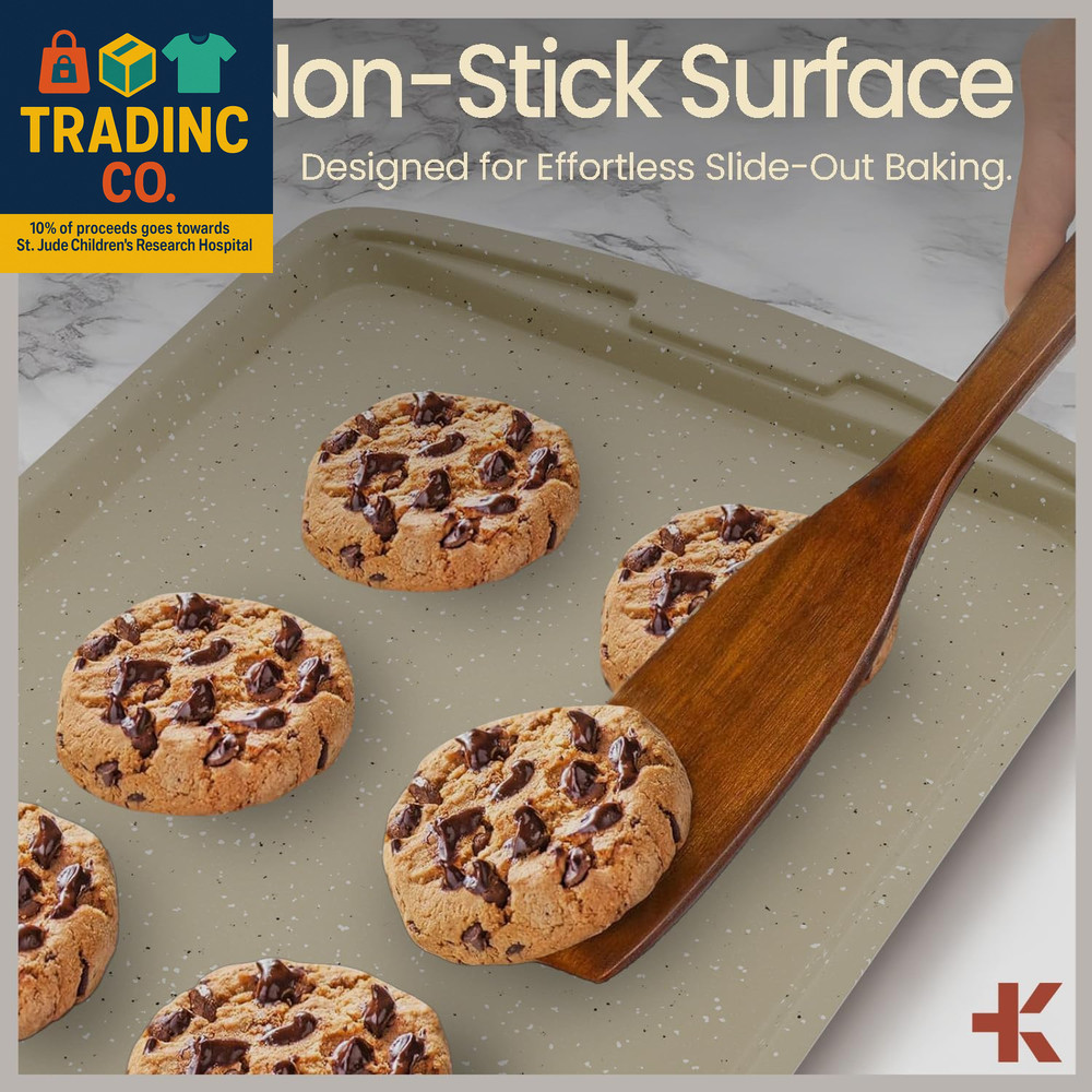 Bakken Swiss - Bakeware Set – 6 Piece – Stackable, Deluxe, Non-Stick Baking Pans