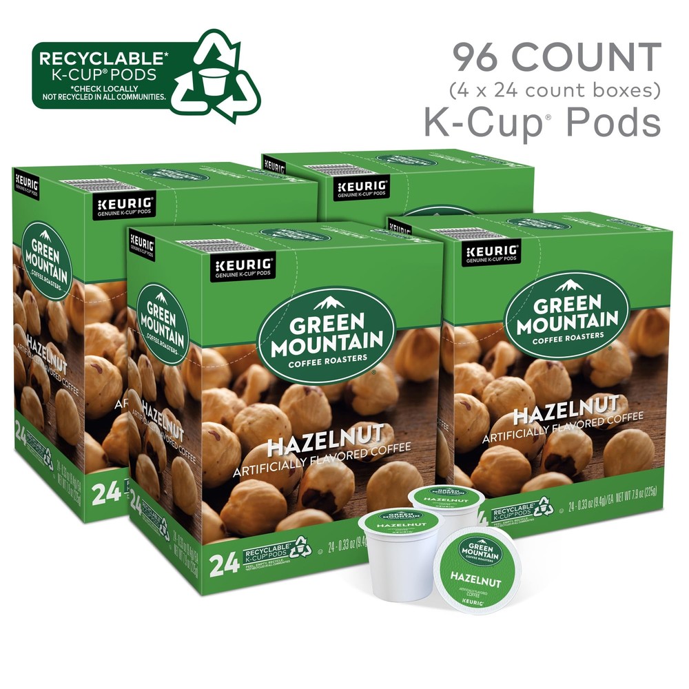 Hazelnut Coffee Pods 24 Count Light Roast Compatible with Keurig Machines