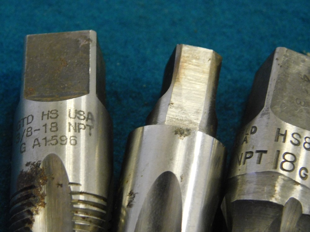 3 Excellent 3/8"-18 NPT Pipe Taps
