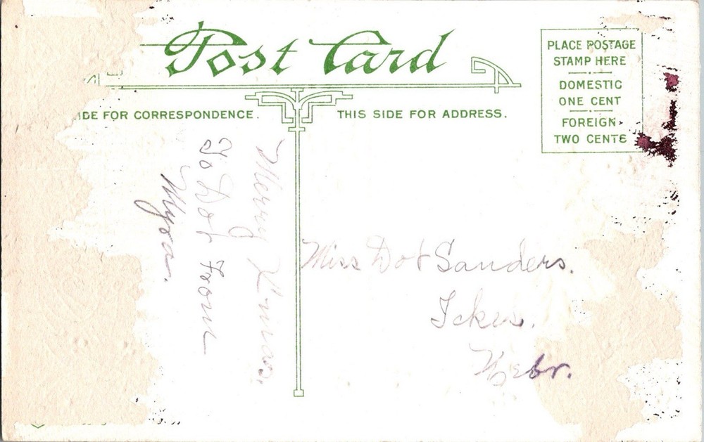 Antique Christmas Postcard JV9