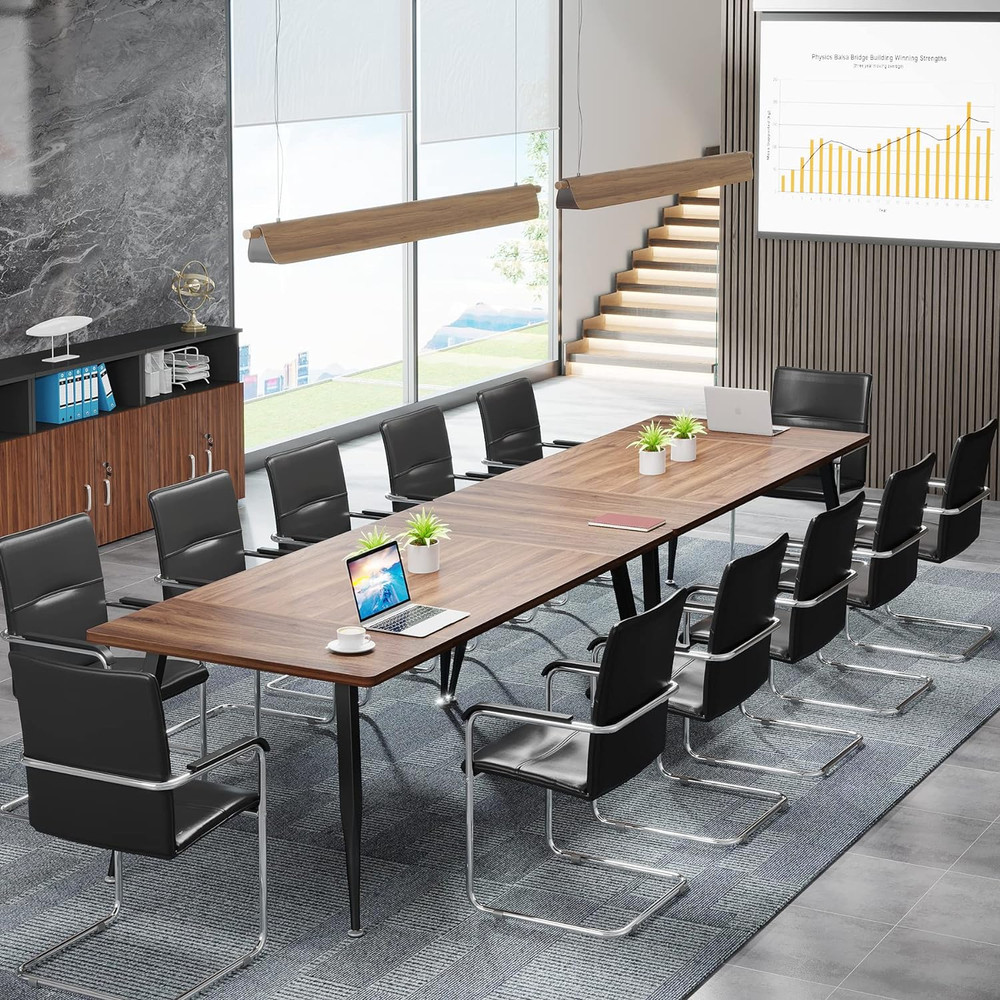 6FT Conference Table, Rectangular Meeting Room Tables, Modern Industrial Seminar