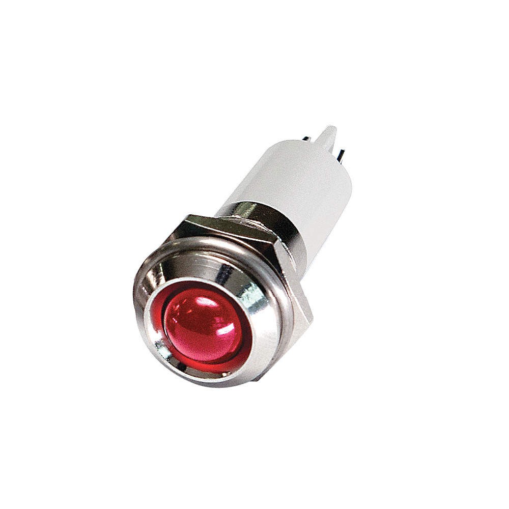 GRAINGER APPROVED 24M112 Raised Panel Light, Red, 24 V DC 24M112