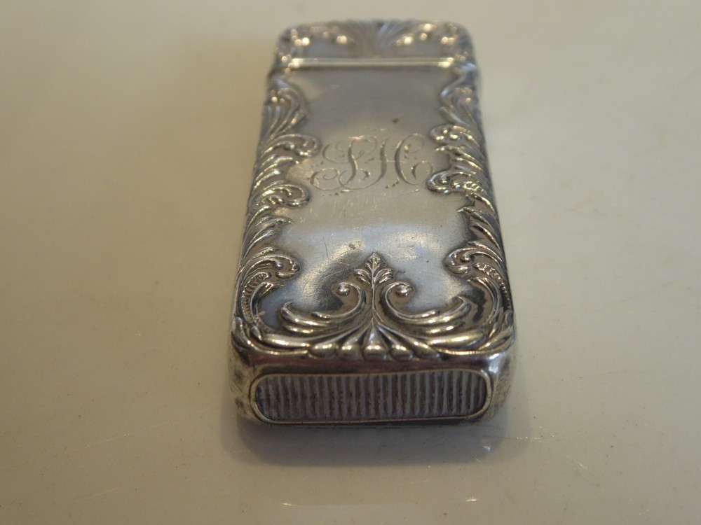 ANTIQUE SILVER VESTA CASE