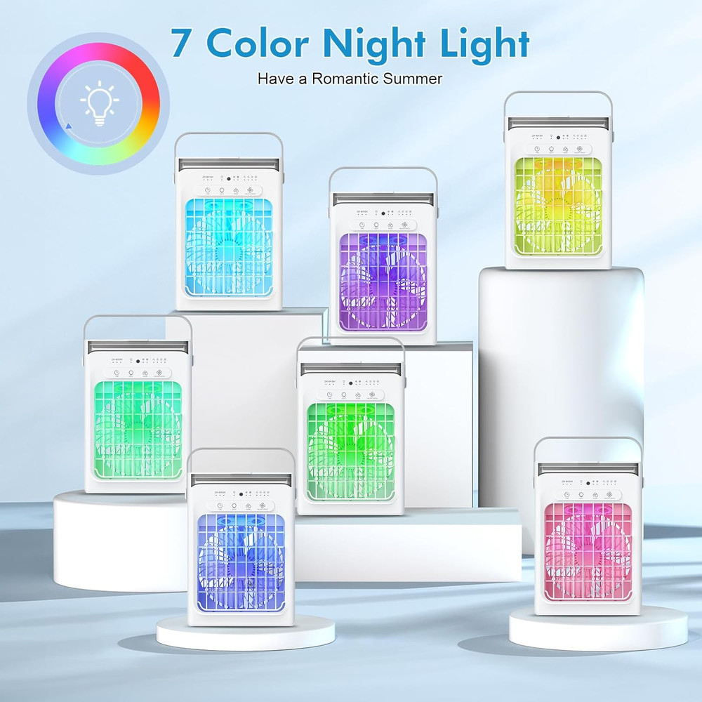 Portable Air Conditioners, 4-Speed Mini Air Conditioner, 3-In-1 Personal Cooling