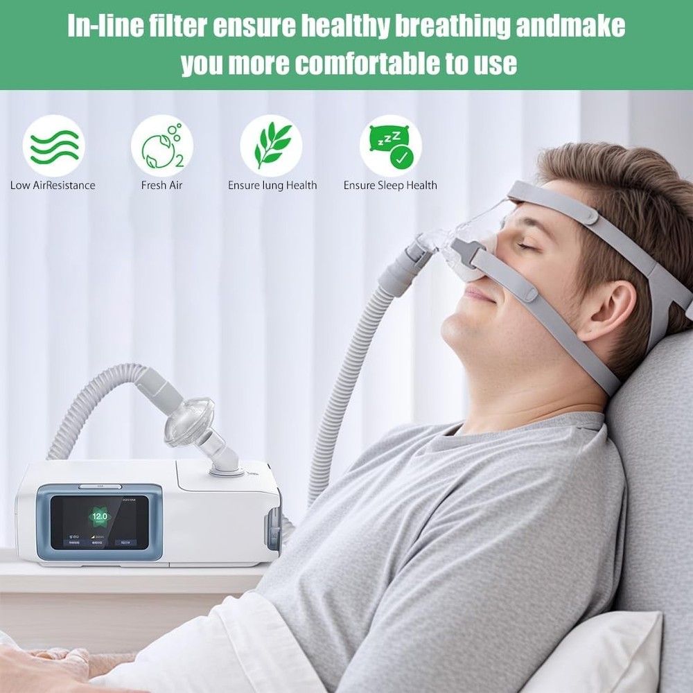 Inline Filter for CPAP Universal for BiPAP Machine Inline CPAP Filters Standard