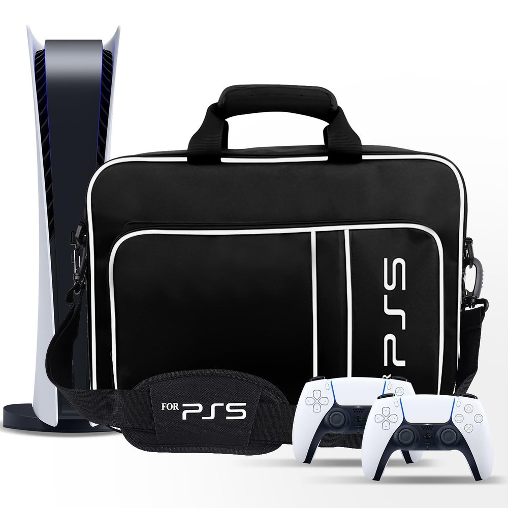 Ps5 Travel Case, Protective Bag for Console, Controllers, Games & Headset