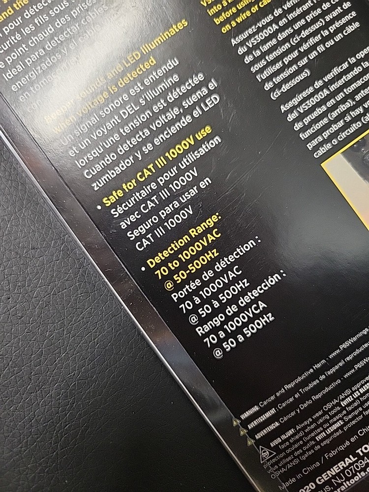 General Audible/Visual Voltage Tester VS3000A