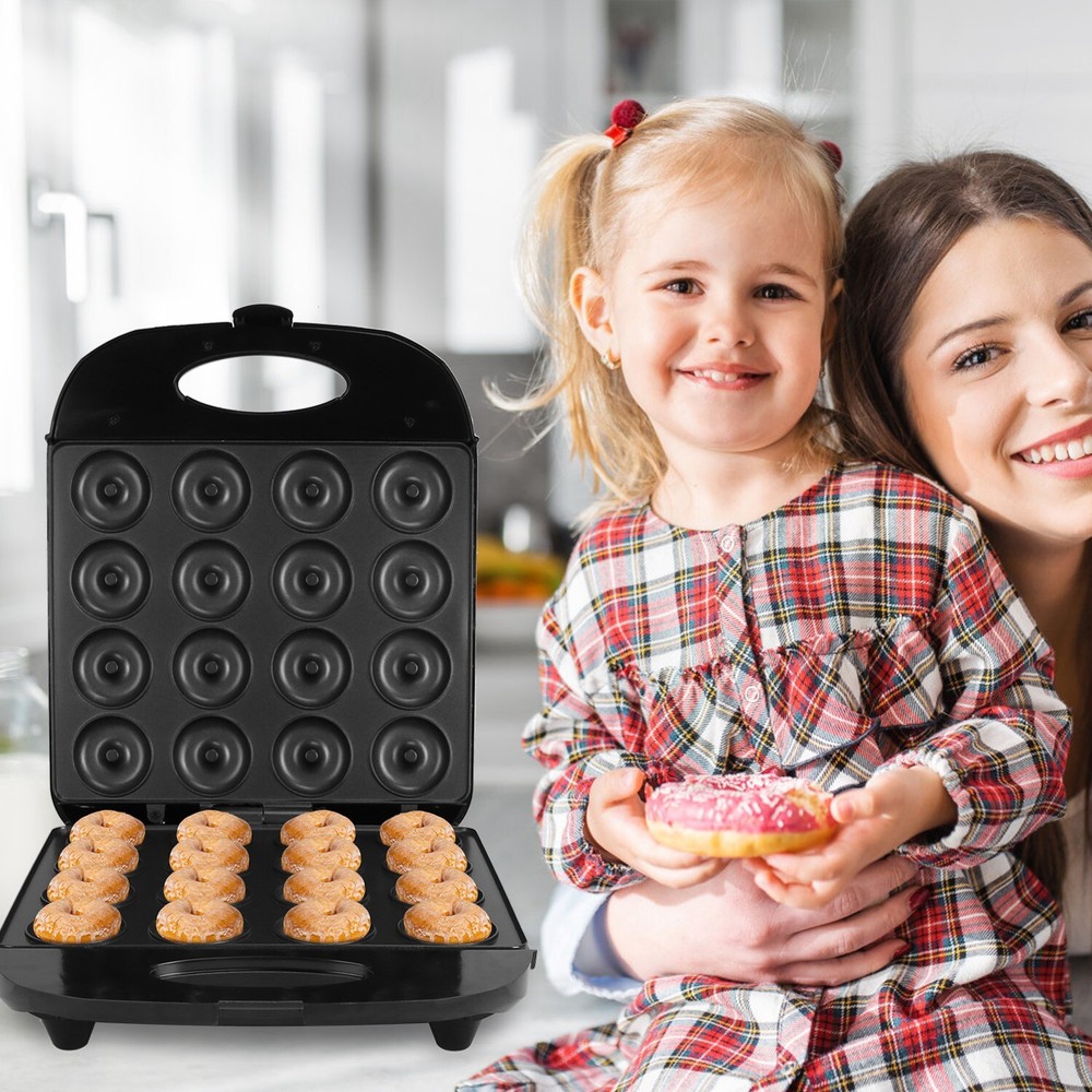 Mini Donut Maker Machine Double-Side Home Non Stick Coating Heating Donut Maker