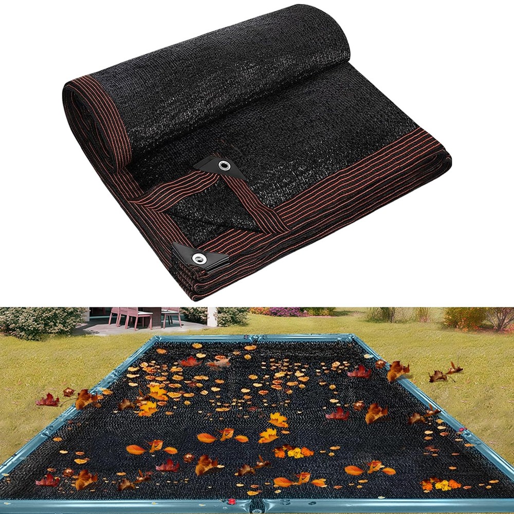 16 x 26FT Pool Leaf Net Cover- Netting 26' x 16' (Rectangular), black