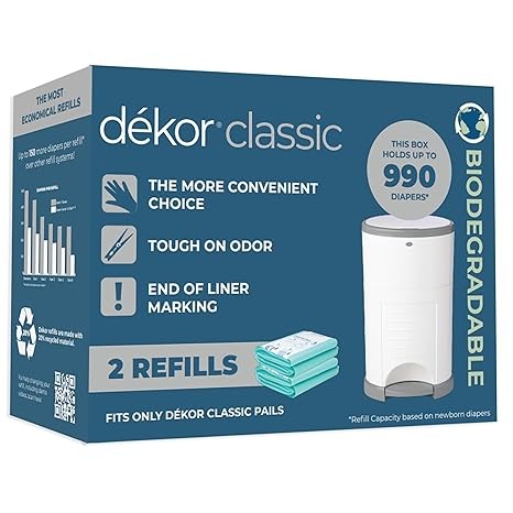Classic Biodegradable Diaper Pail Refills Quick & Simple (2 Count)