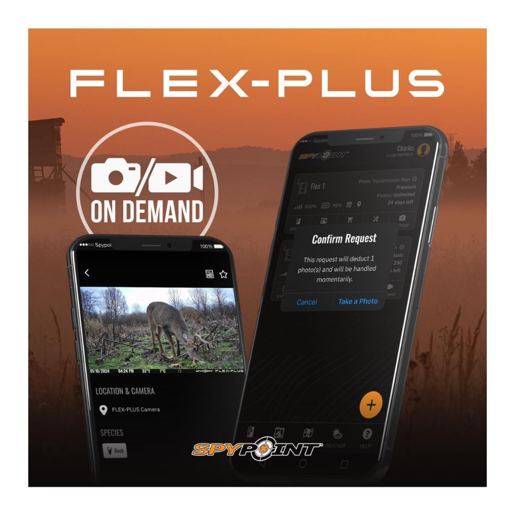 Spypoint Flex-Plus Cellular Trail Camera MicroSD Card Reader Bundle