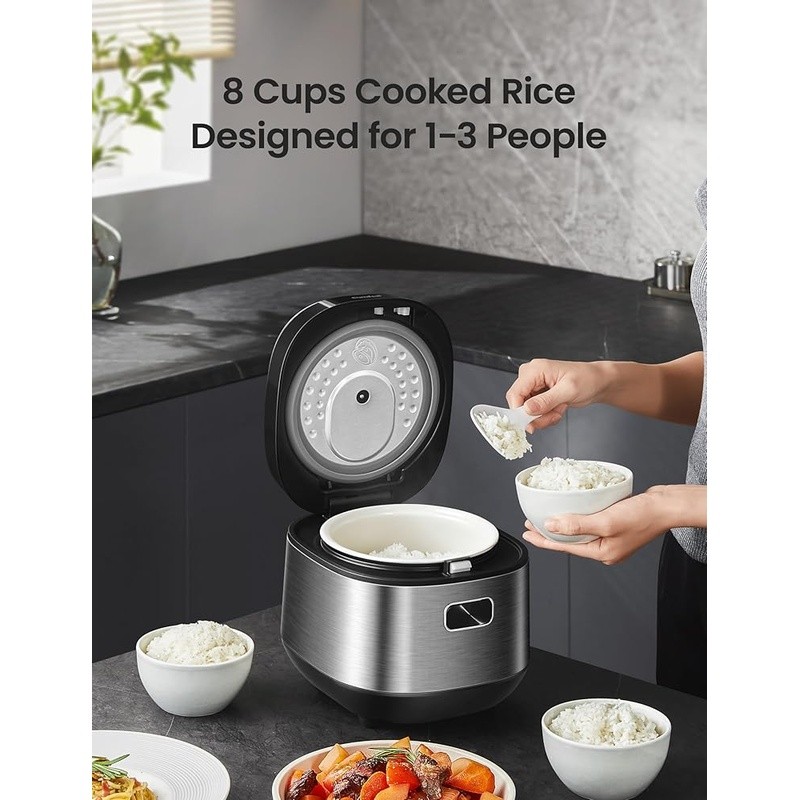 Multi-Function Rice Cooker Fuzzy Logic 9 Cooking Programs Easy Clean Compact New