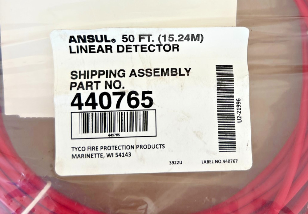 ANSUL PART NO. 440765 50FT. (15.24M) Linear Detector