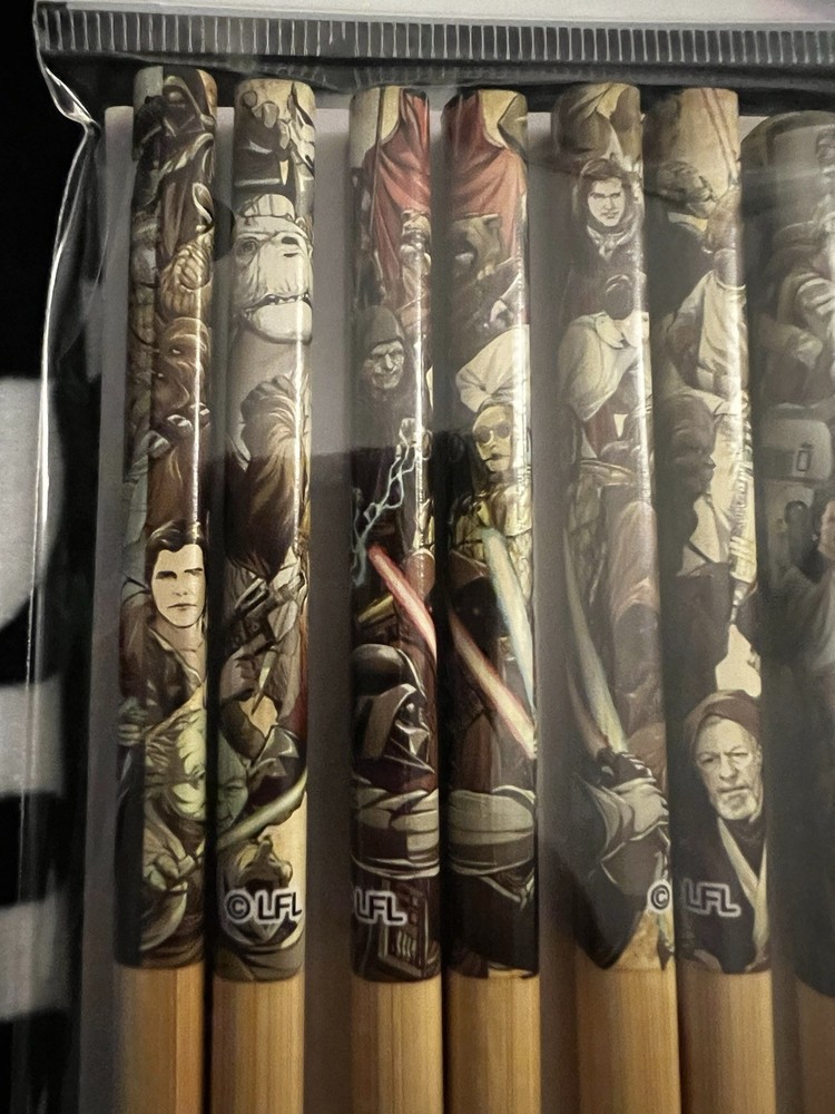 Star Wars Bamboo Chopsticks CHARACTER COLLAGE