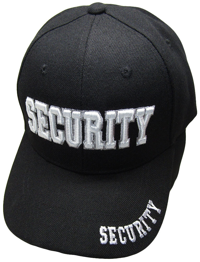 Security Hat Officer Guard Baseball Cap Adjustable Black Hat Headwear