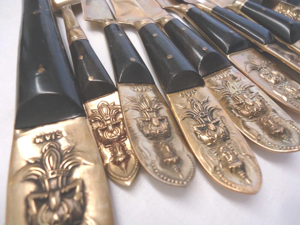BRASS BRONZE FLATWARE 16-PIECES