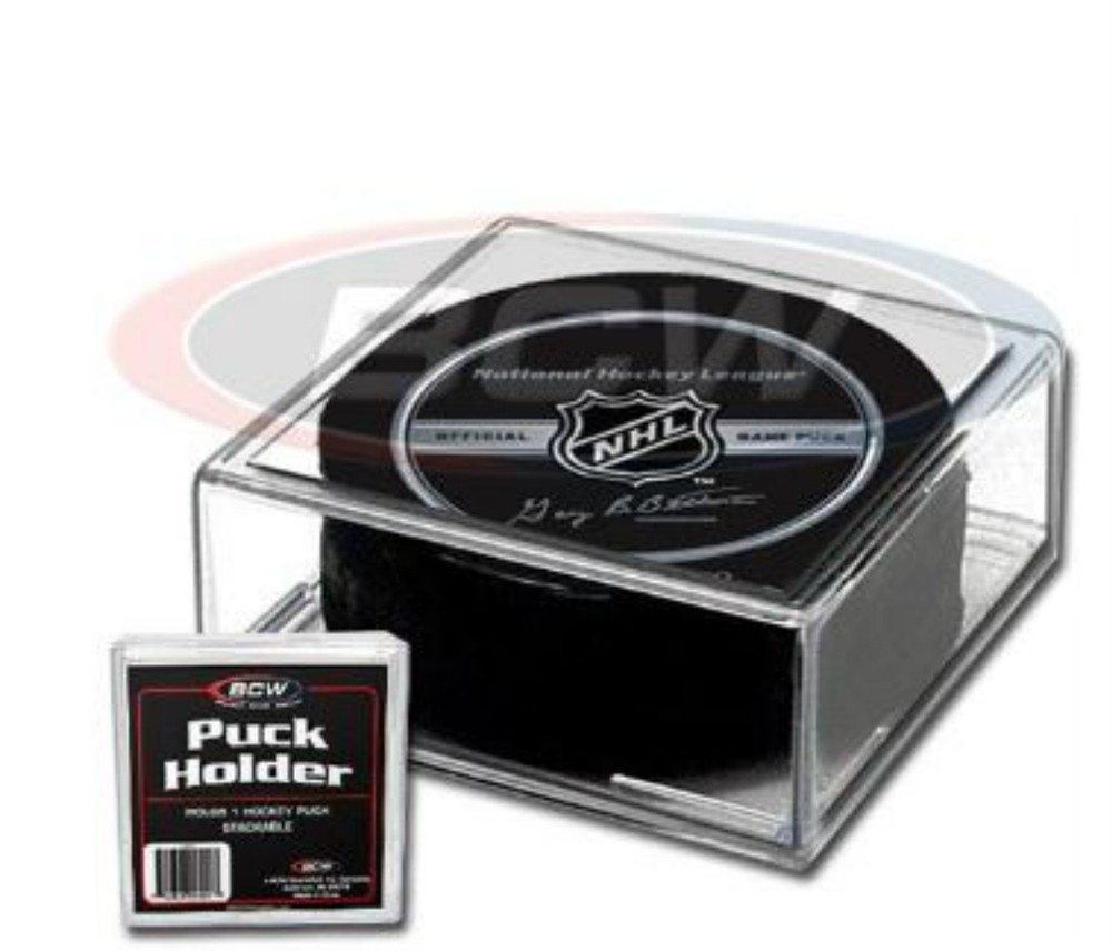 *Hockey Puck Holder Display Case Square Stackable/Regulation Size NHL
