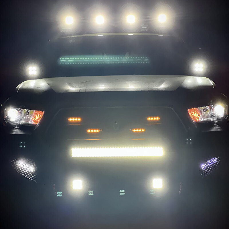 4x Car Front Grille LED Emergency Strobe Flash Warning Light Remote Control Kits