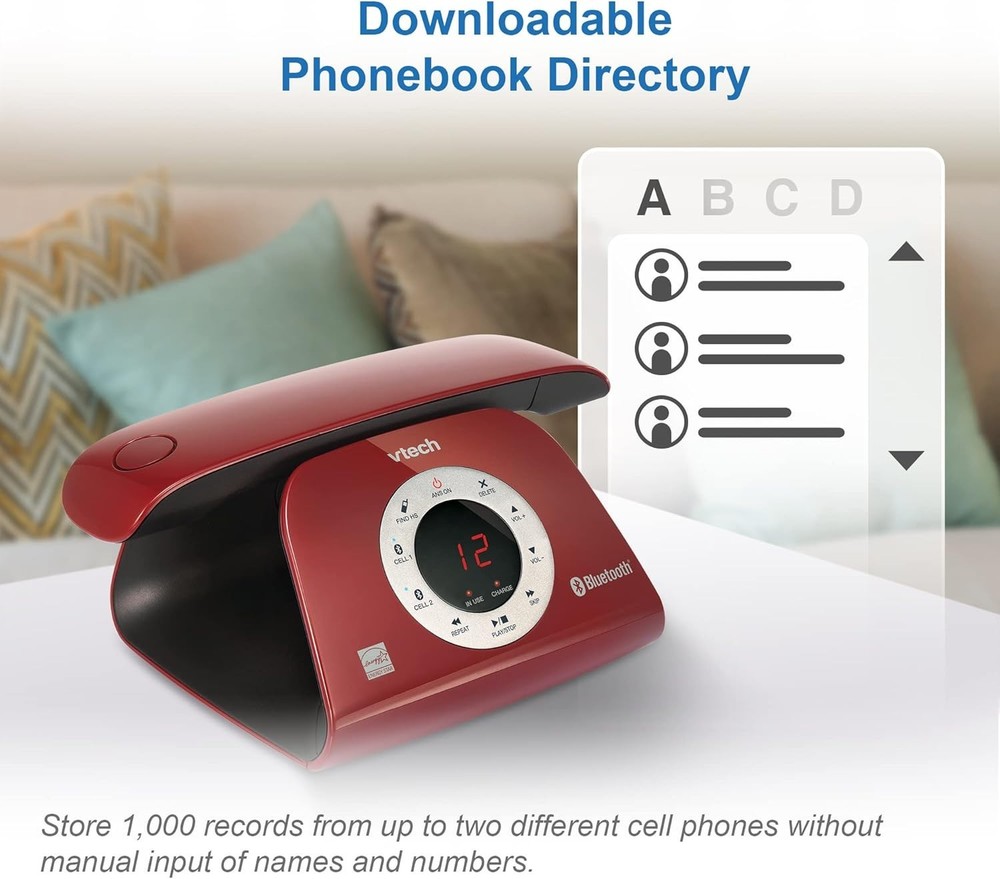VS122-16 Cordless Phone: Bluetooth Connect, Answering System