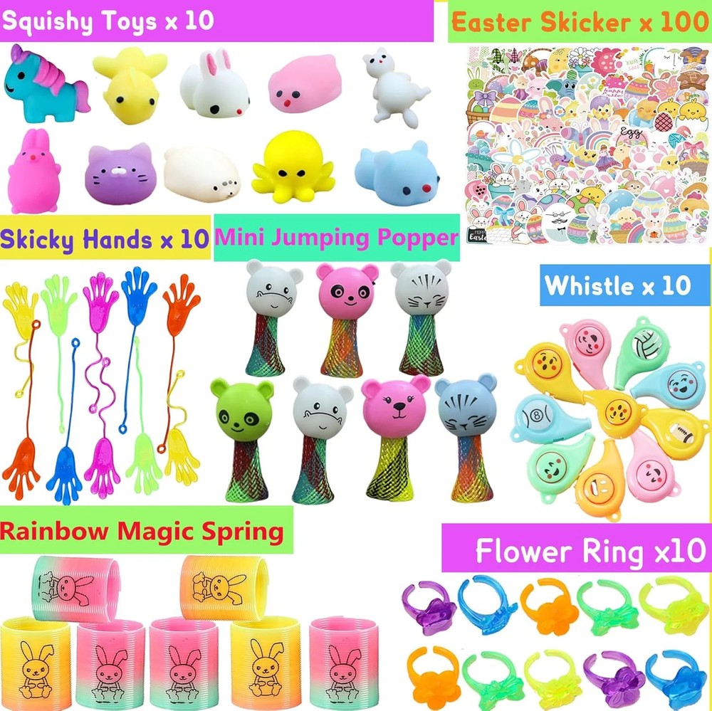 300Pcs Bulk Easter Eggs with Toys inside Easter Eggs Fillers Plastic Eggs for Ea