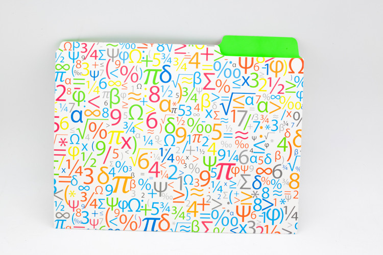 Mathematical Stationery Set Binder Clips File Folders Memo Cube & More Math Fun