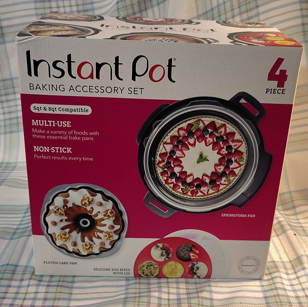 Instant Pot 4-Piece Baking Accessory Set Springform, Cake Pan, Egg Bites 6/8Qt