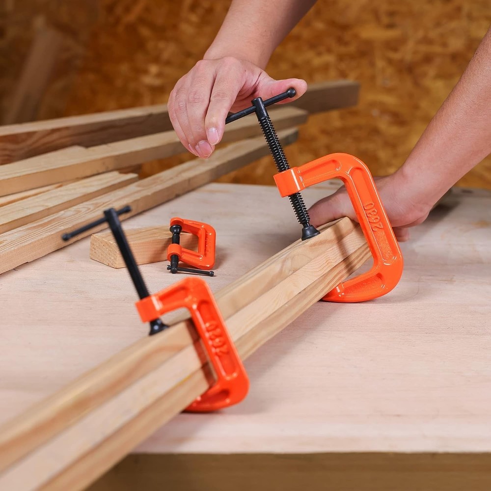 Versatile 3-Piece Malleable Iron Clamp Set - Comfort Handle & Rust-Free Design