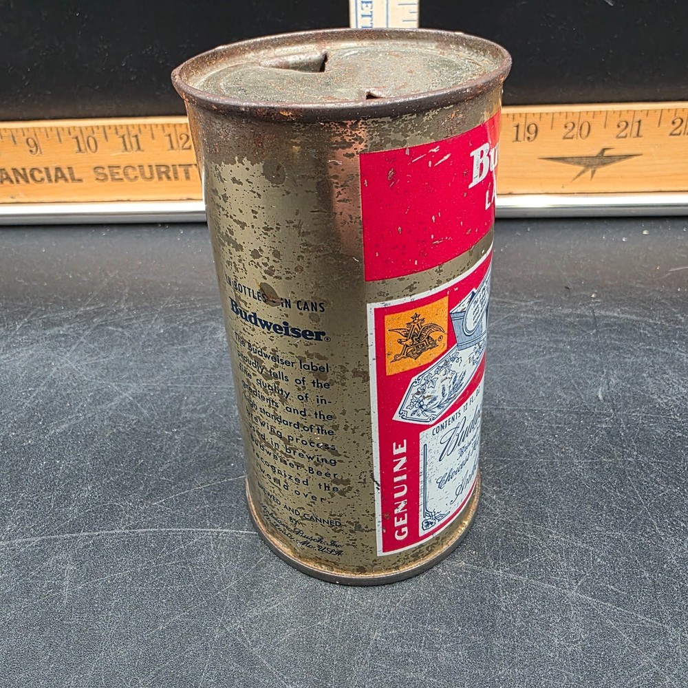 Vintage Budweiser Gold Empty Flat Top Beer Can "FOR DISPLAY ONLY"