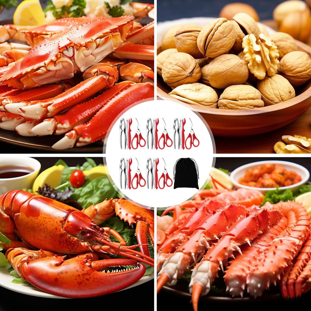 Seafood Crab Crackers and Tools, 21 Pcs Leg Lobster...