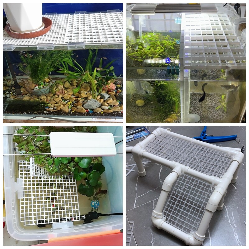 4Pack Aquarium Divider Tray Egg Crate Grid Fish Tank Divider Bottom Isolation