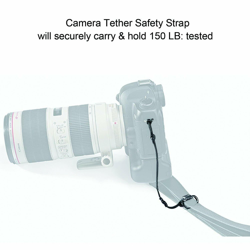 Quick Rapid Single Shoulder Sling Black Strap Safety Tether Canon 90D 1200D 80D