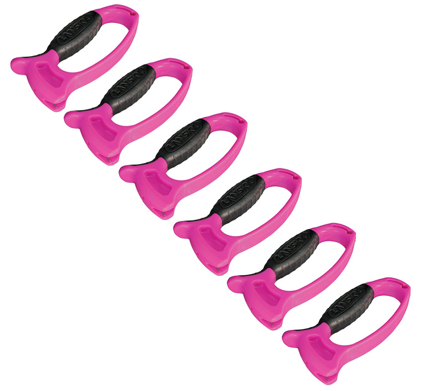 6 PACK Lansky Deluxe Quick Edge Knife Sharpener Pink Composition Handle Non-Slip