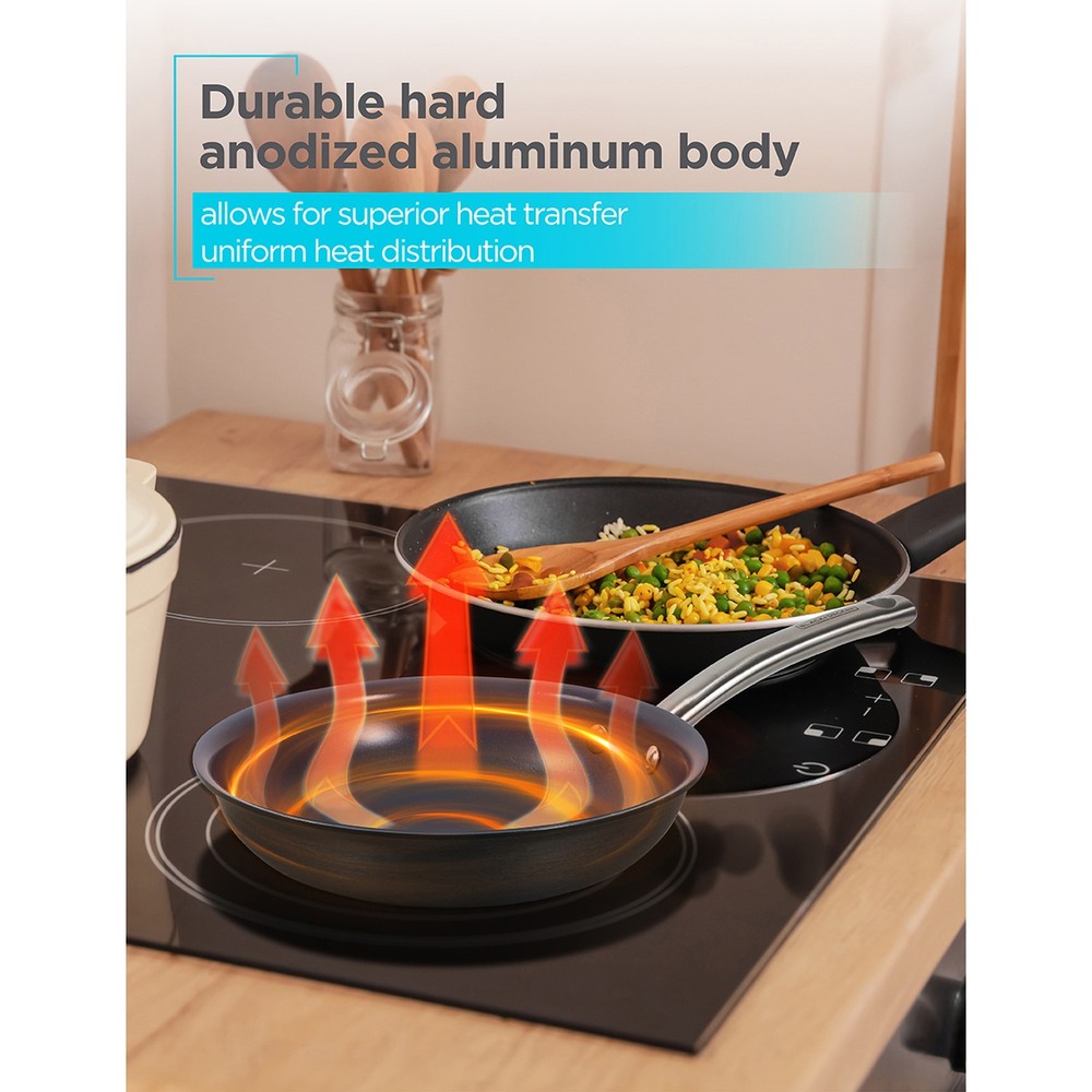 12-Piece Ceramic Aluminum Cookware Set