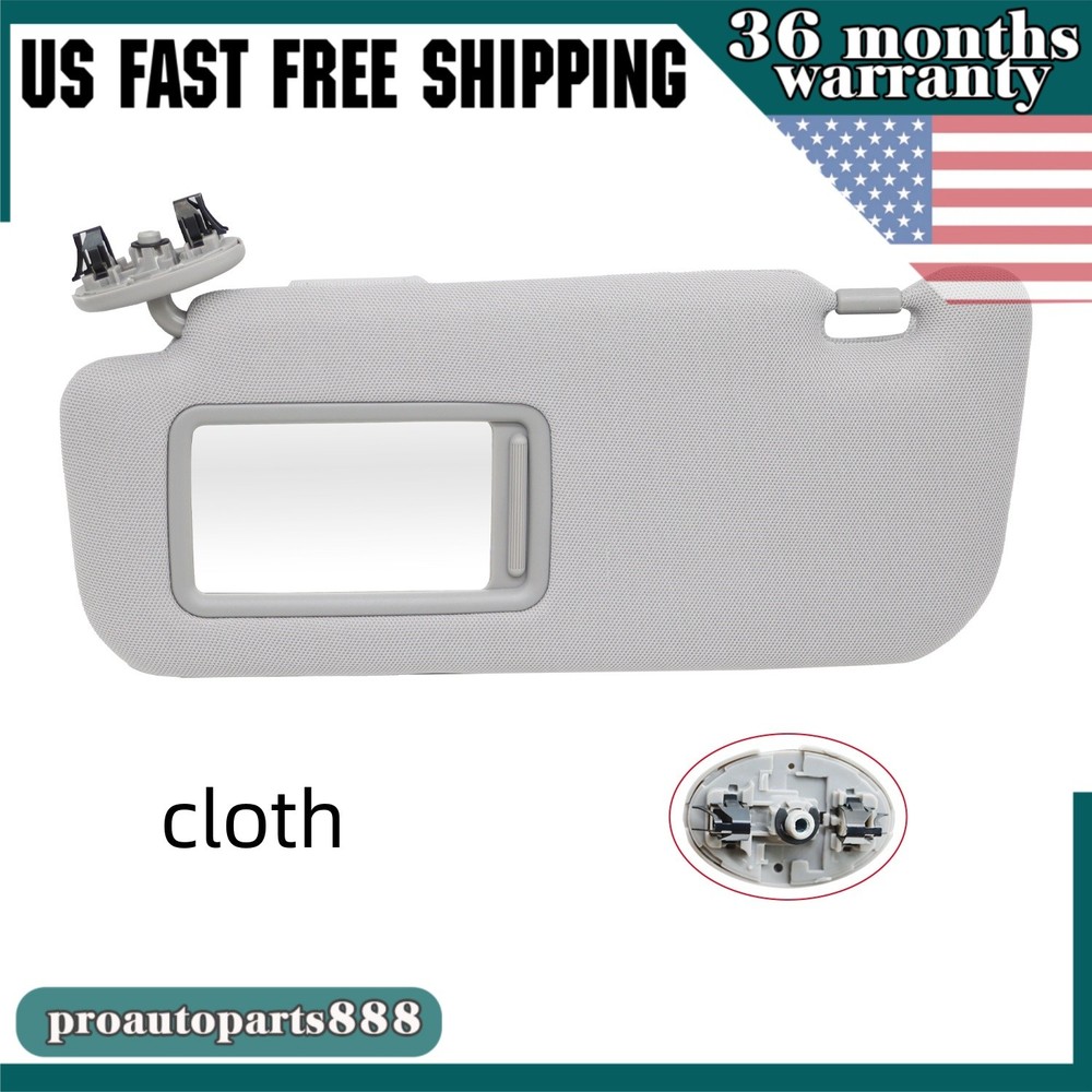 Gray For 2009-2013 Toyota Corolla Left Driver Side Sun Visor Makeup Mirror