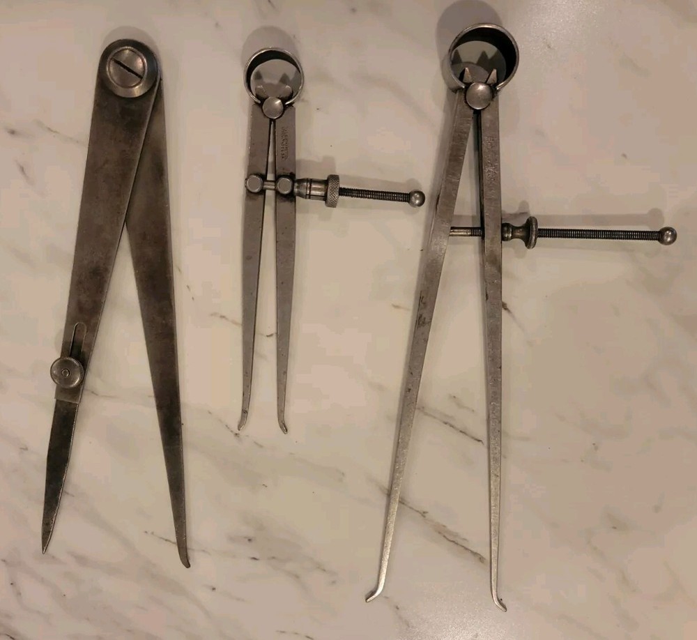 Vintage L.S. Starrett Inside Calipers & Outside Scribe