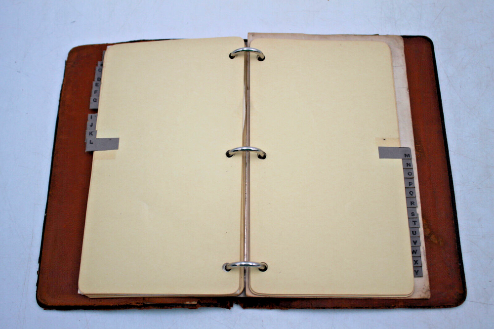 1940s 5x7" Spiral Leather Notebook Trapper Hunter Description CNY Upstate NY Exp