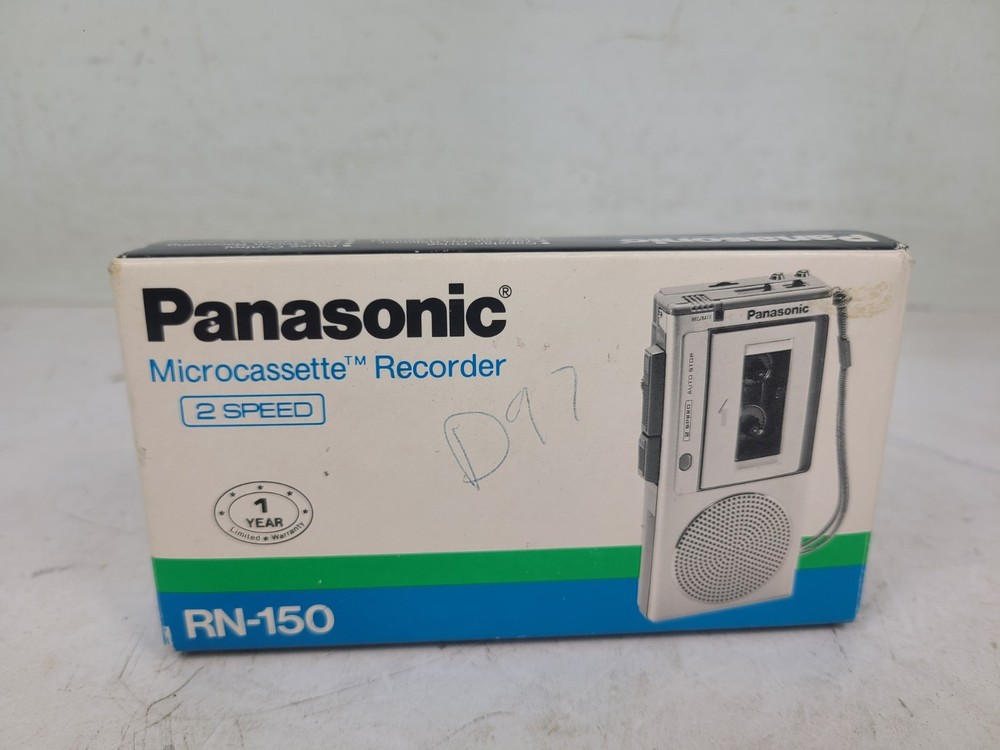 Vintage Panasonic Recorder Model No. RN-150 Microcassette Silver (TESTED)